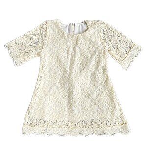 Lace Flower Girl Dress Size 0-3 months Cream NWOT‎